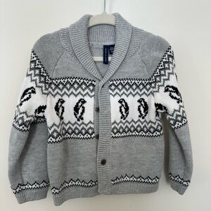 Janie and Jack Gray Knit Cardigan